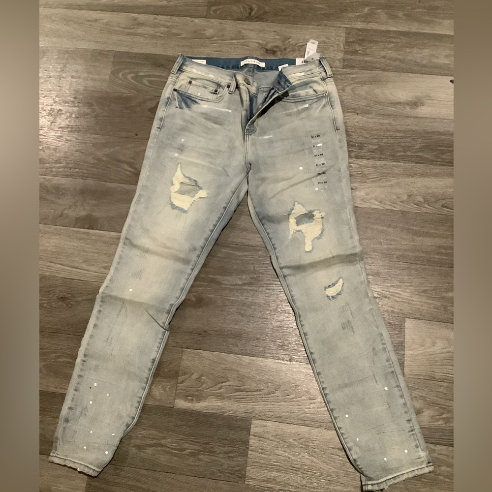 Men’s pacsun Distressed paint splatter jeans